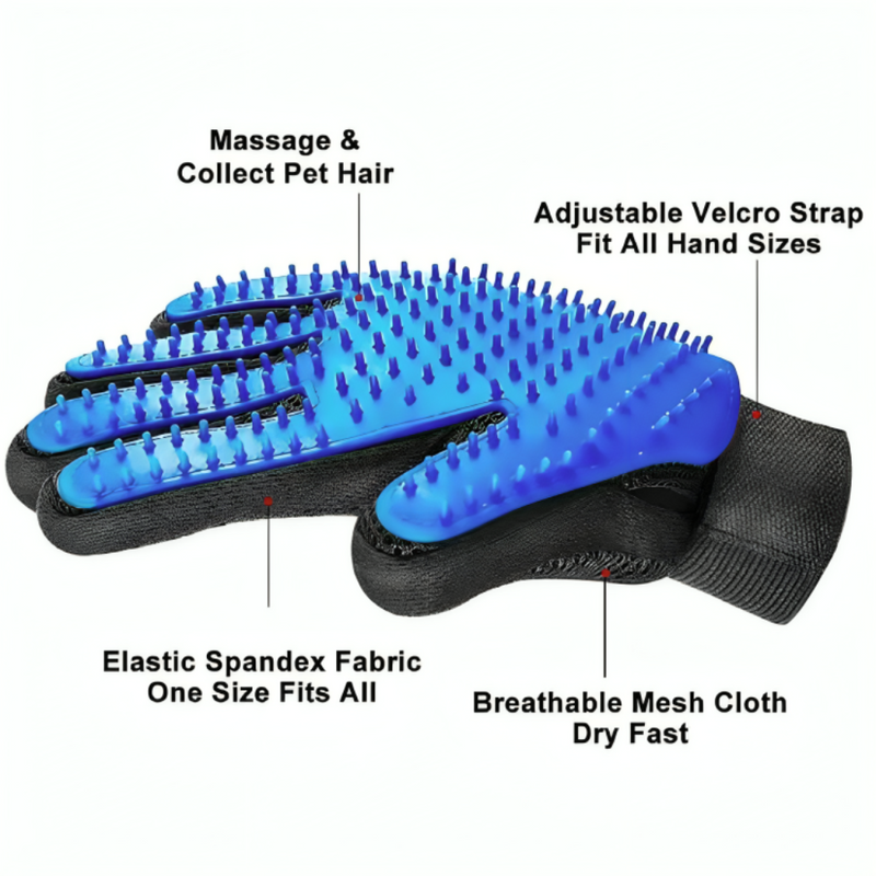 Pet Grooming Gloves (Left and Right Glove)