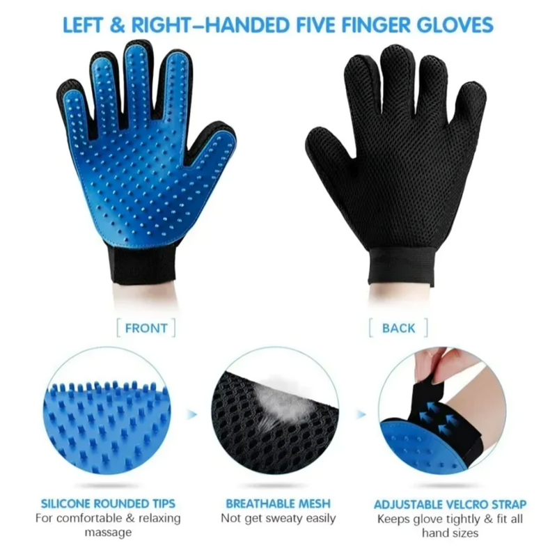 Pet Grooming Gloves (Left and Right Glove)